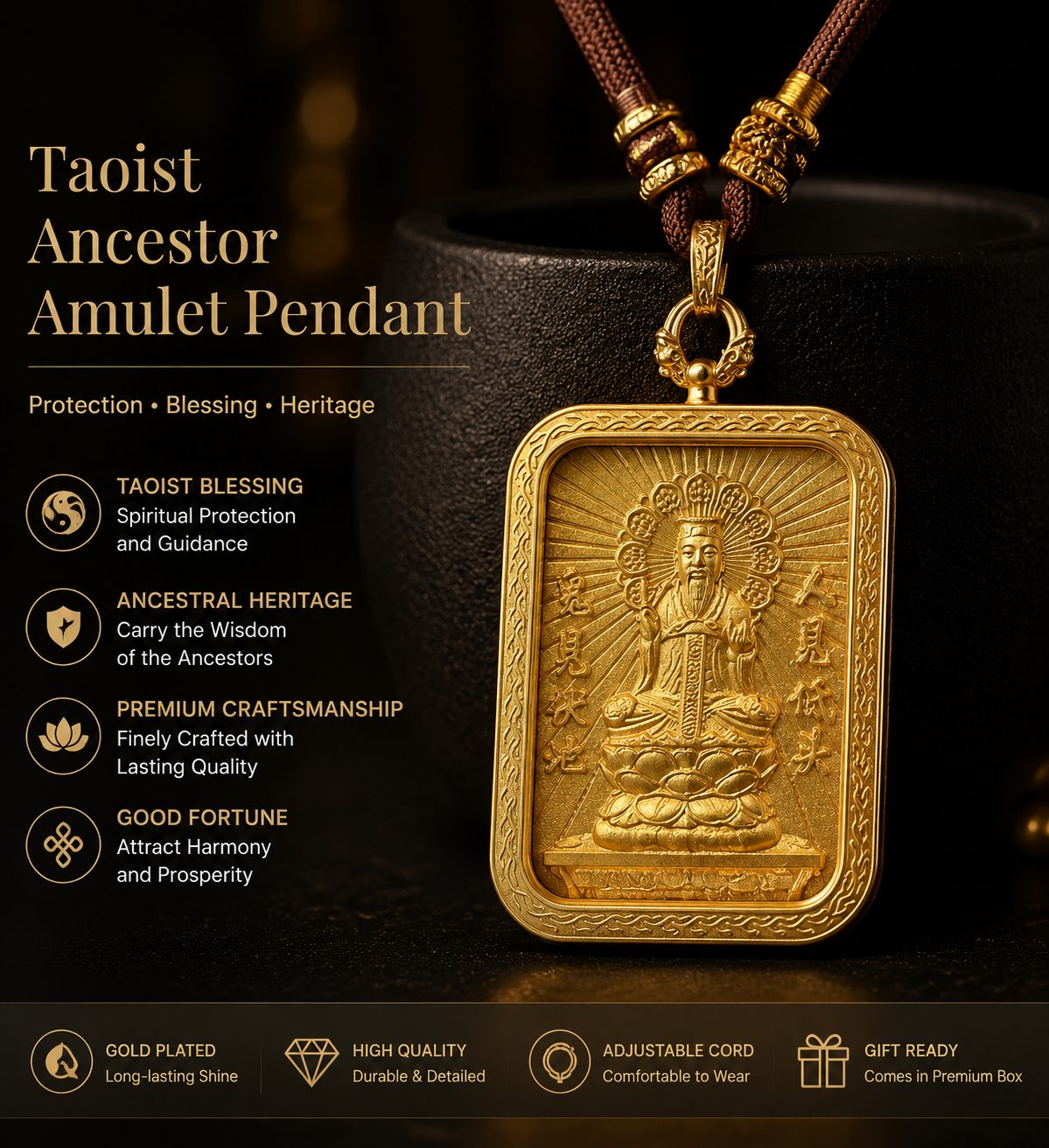 Daoist Sage Amulet Pendant — 4